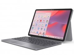 『本体 斜め』 Lenovo Chromebook Duet Gen 9 Chrome OS・MediaTek Kompanio 838・4GBメモリー・128GB eMMC・10.95型WUXGA液晶搭載 マルチタッチ対応 83HH000UJP [ルナグレー]